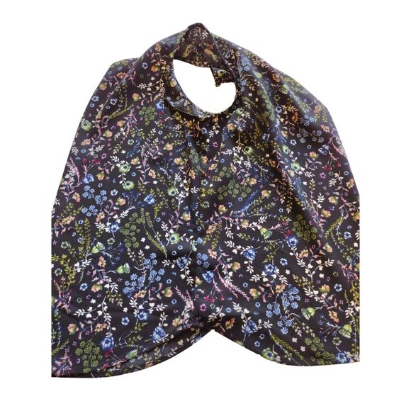 DR2 Top Womens Small Sleeveless Floral Keyhole Neck - Picture 10 of 11